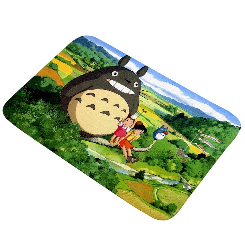 Thảm lót cửa chùi chân Chống Trượt Hình Totoro Dễ Thương 60x40cm