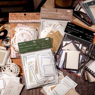 Set 100 Giấy Ghi Chú Phong Cách Vintage Trang Trí Sổ Tay/Sổ Tay