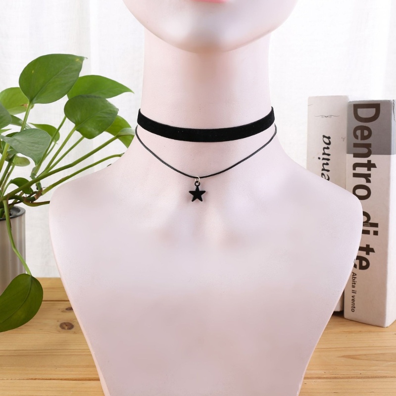 Coo Vòng Cổ choker Nhiều Lớp Hình Ngôi Sao Năm Cánh Phong Cách vintage Thời Trang Dành Cho Nữ