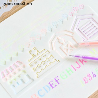 Bộ 8 Khuôn Vẽ Trang Trí Sổ Tay / Tường DIY Hình Động Vật / Lượn Sóng / Chữ Cái