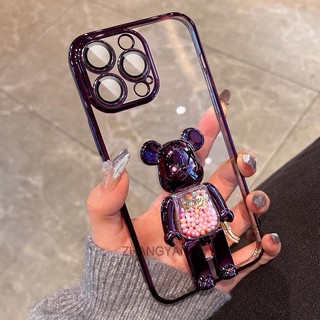 ốp lưng Redmi note 11 Pro Redmi note 11 Redmi note 11s Ốp Điện Thoại TPU Trong Suốt Mạ Điện Có Giá Đỡ Hình Gấu Cho Redmi note 11 Pro Redmi note 11 Redmi note 11s