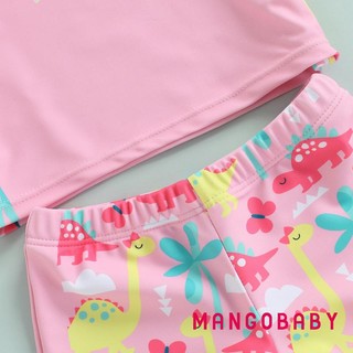 Bộ đồ bơi hai mảnh MG-Girl 's, Áo ngắn tay in hình khủng long hoạt hình cho bé mới biết đi + Quần Short