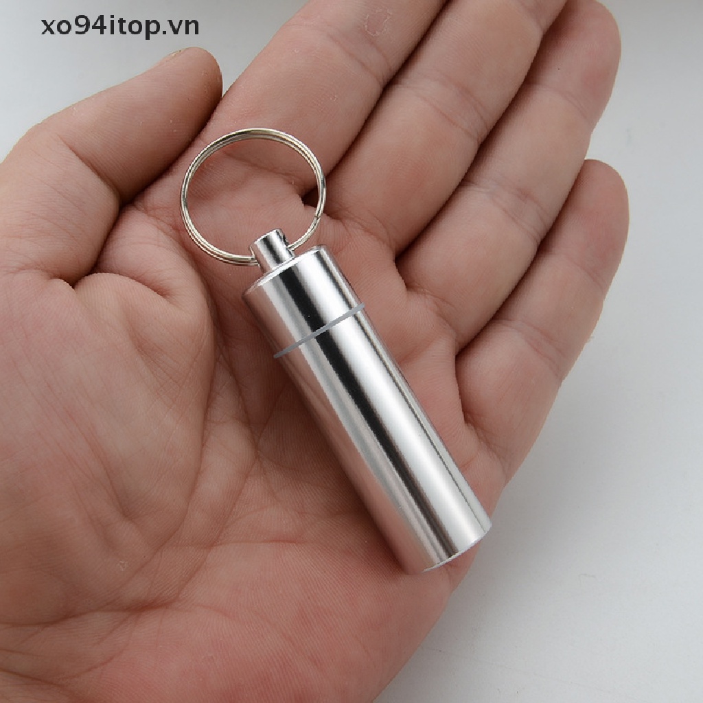 Hộp Đựng Tăm Xỉa Răng Bằng Nhôm Chống Thấm Nước Có Móc Khóa Tiện Dụng Mang Theo Du Lịch / Cắm Trại