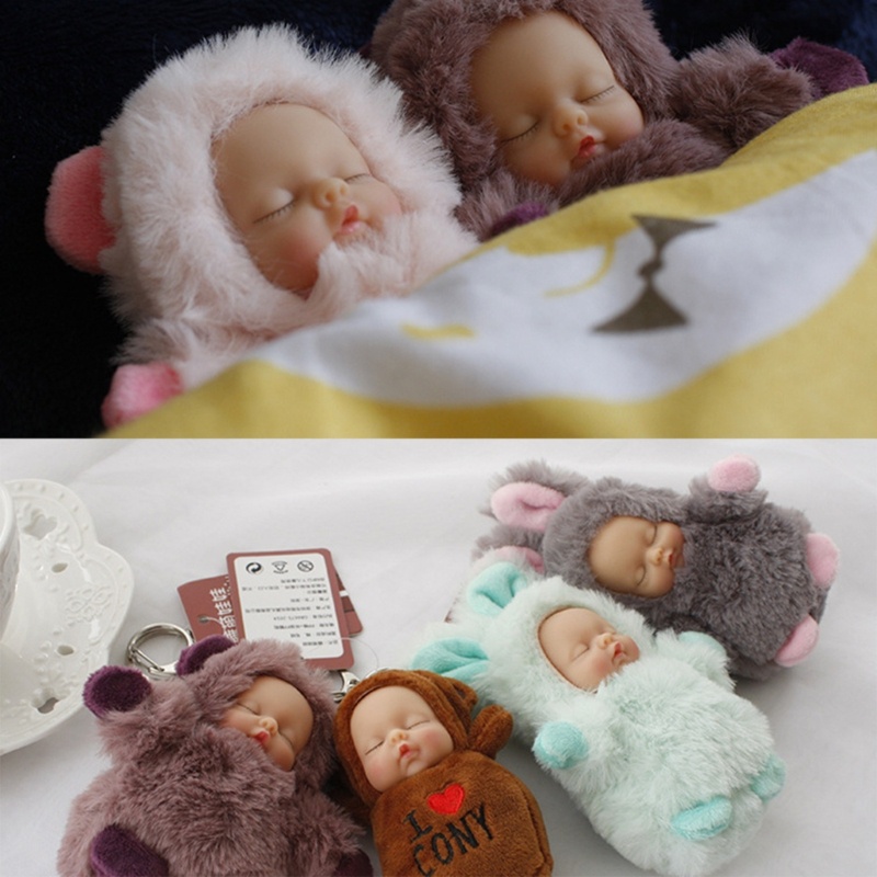 Bằng Dễ Thương Ngủ Cho Bé Móc Khóa Trang Trí Phụ Kiện Thời Trang Ba Lô Kẹp Trẻ Em Túi Xách Charm Goodies Túi Filler