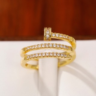 Nhẫn Mạ Bạc 925 Đính Đá Zircon Đơn Giản Thời Trang Cho Nữ
