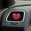 DELMER Auto Perfume Clip Trang trí nội thất Máy làm mát không khí ô tô Sáng tạo Bling Heart Phụ kiện ô tô Máy khuếch tán hương thơm ô tô dễ thương