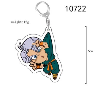 Móc Khóa Hai Mặt Bằng Acrylic Trong Suốt Họa Tiết Hoạt Hình Dragon Ball Goku
