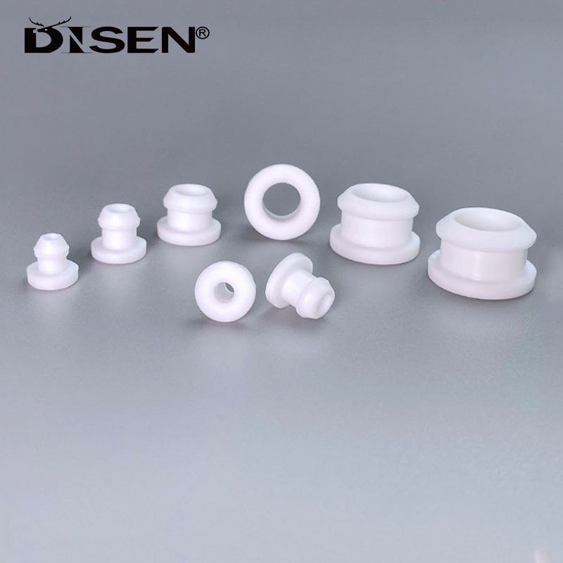 Trắng 17mm-50.6mm Cao Su Silicon Snap-on Grommet Lỗ Cắm Mũ Cuối Dây Bung Cáp Bảo Vệ Bush