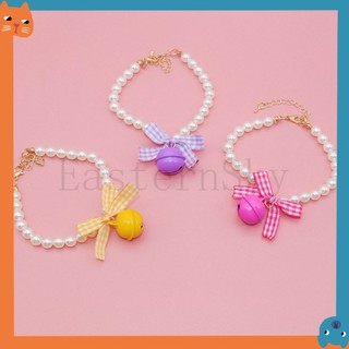 Cổ Mèo Tay Ngọc Trai Dệt Vòng Cổ Nơ Khăn Cho Thú Cưng Mềm Cổ Hoa Đồ Trang Trí Thú Cưng