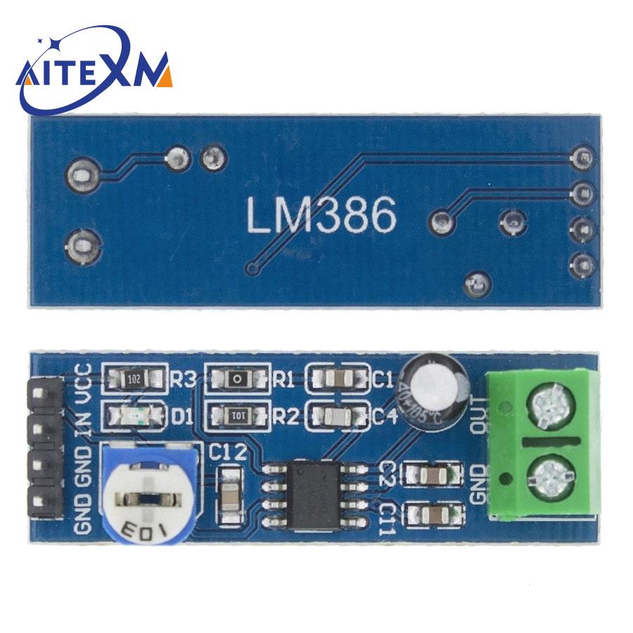 LM386 Audio Power Amplifier Module 200 Times Gain Amplifier Board Mono