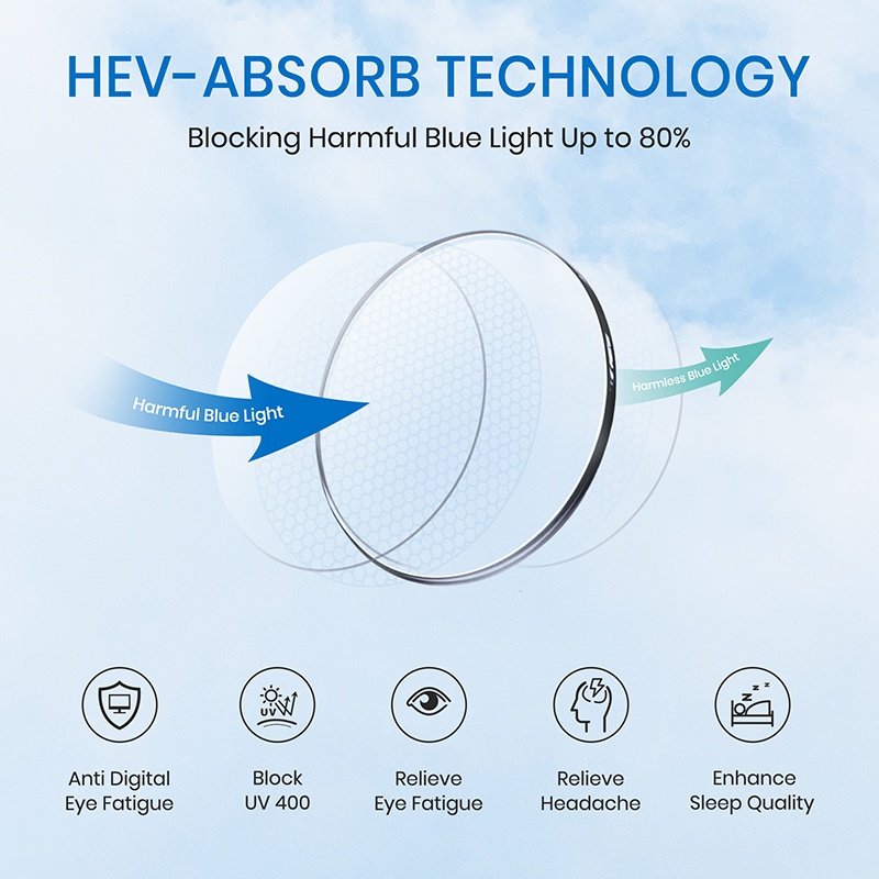 Cyxus Kính Chống Ánh Sáng Xanh Cho Máy Tính Gọng Titan Không Viền Siêu Nhẹ Giảm Mỏi Mắt Bảo Vệ Mắt Khỏi Tia UV 8124