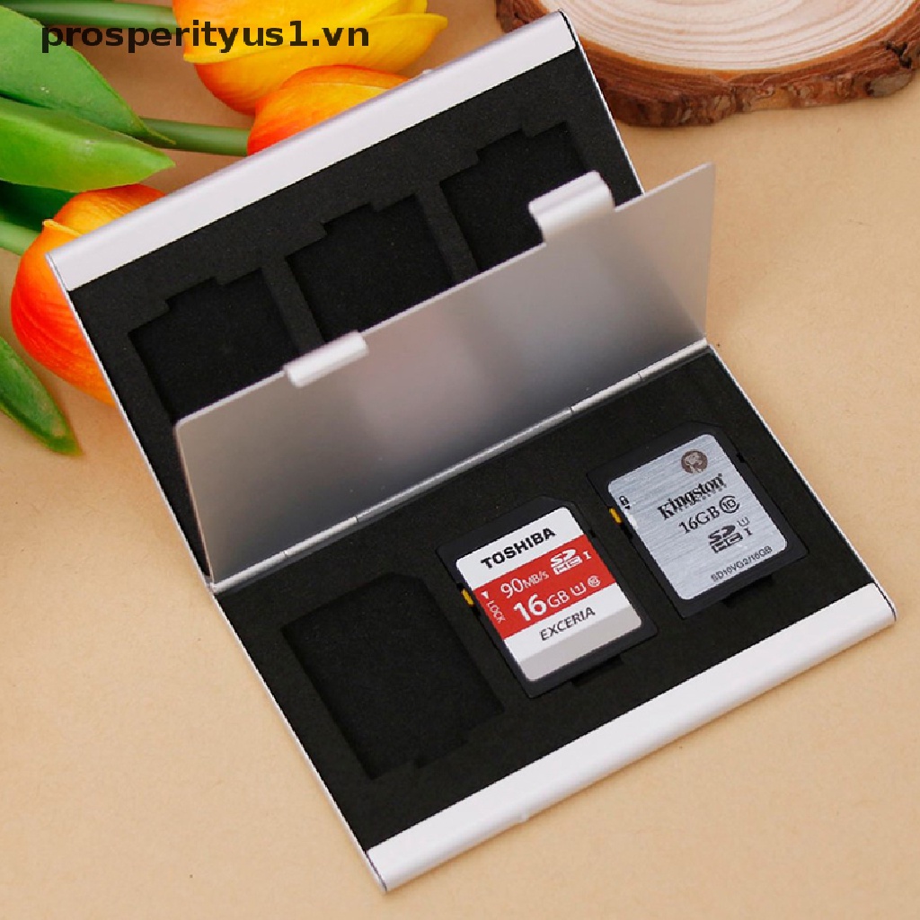 [prosperityus1] Metal MMC Memory Card Aluminum Storage Box Camera 6
