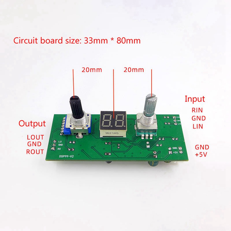 DSP Digital Reverberation Karaoke Reverb Board KTV Mixer Effector Mô-đun chống rung Hiệu ứng đa âm thanh
