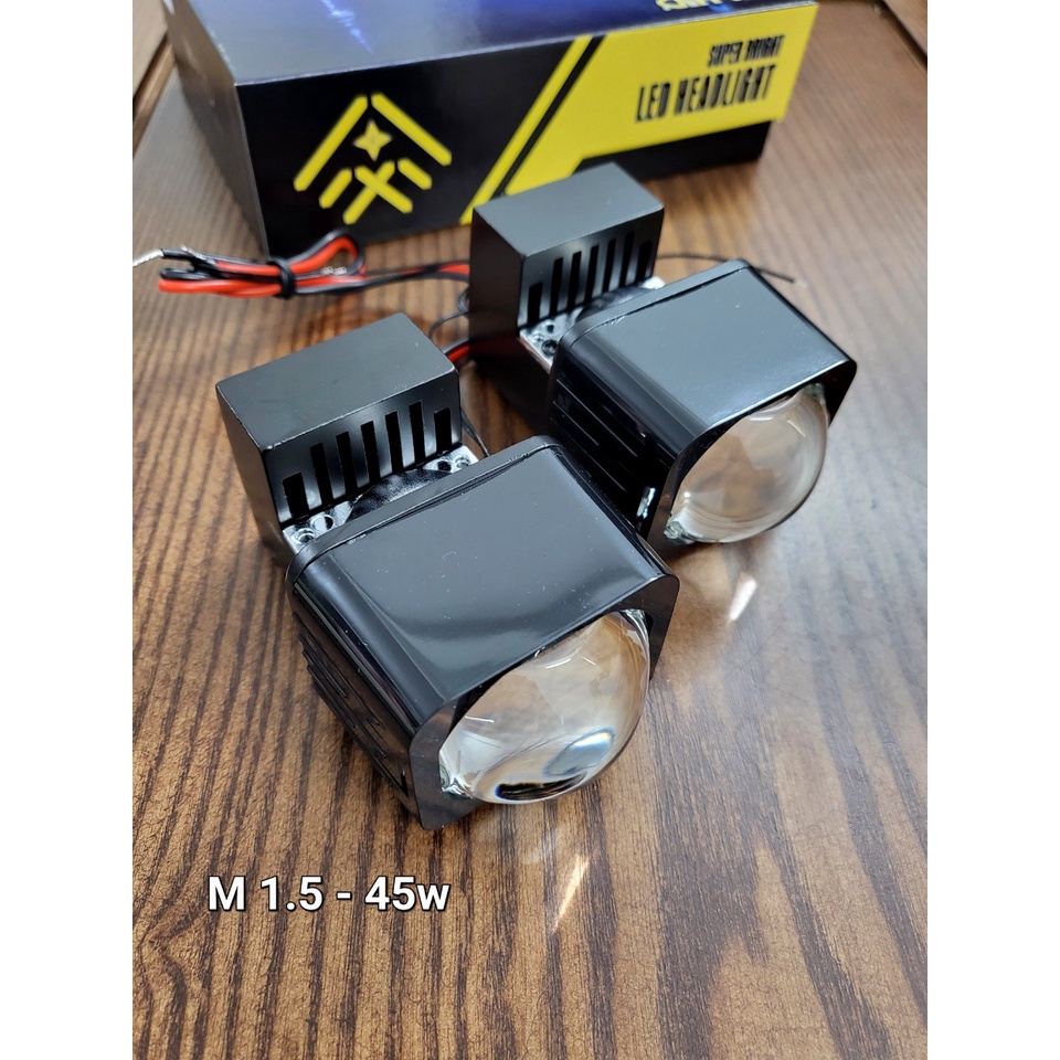Bi LED 1.5 inch - 45w nhỏ gọn lắp mọi loại xe | Shopee Việt Nam