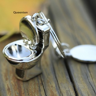 Queenten Dễ Thương Nhà Vệ Sinh Mãi Mãi Móc Khóa Kim Loại Móc Khóa Keyfob Quà Tặng Sáng Tạo QT