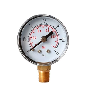 Yoo 7 Loại Đồng hồ đo áp suất dịch vụ chung Kết nối đáy 40mm Mặt số 1 8 BSPT