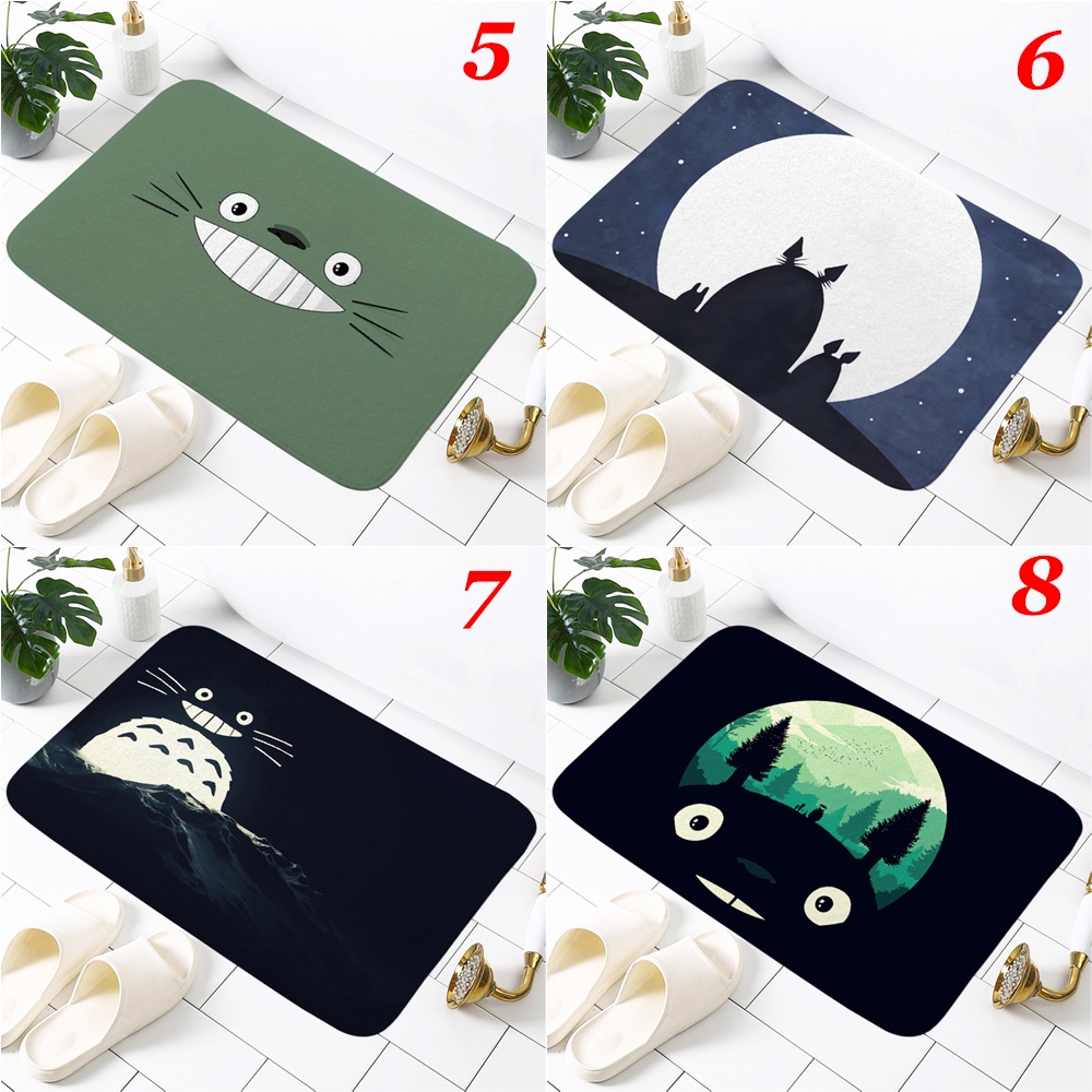 Thảm lót cửa chùi chân Chống Trượt Hình Totoro Dễ Thương 60x40cm