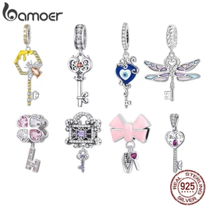 Bamoer Móc Khóa Bạc 925 Đính Hạt Thời Trang Dành Cho Wome BSC822