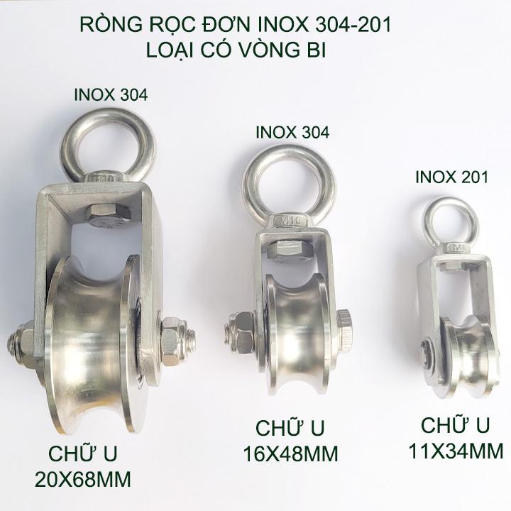 Ròng rọc đơn bằng inox 304-201 không gỉ, loại có vòng bi | Shopee Việt Nam