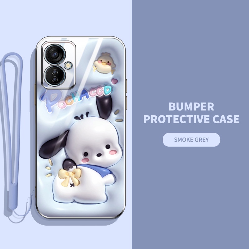 Ốp Điện Thoại Hiệu Ứng Hình Ảnh 3D Cho Infinix Tecno Spark 9T KH6 Họa Tiết Động Vật Và Thực Vật Dễ Thương Slim Bao Gồm Tất Cả Vỏ Điện Thoại Di Động Có Dây Buộc