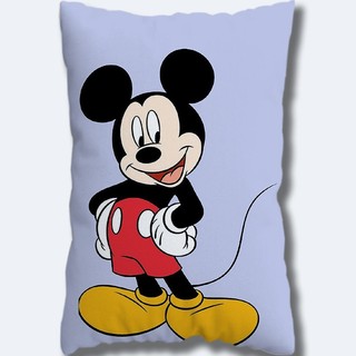 Vỏ gối in hình Mickey & Minnie một mặt, chất liệu polyester, hình chữ nhật, vỏ gối hoạt hình Disney, trang trí phòng ngủ/sofa (không lõi gối)