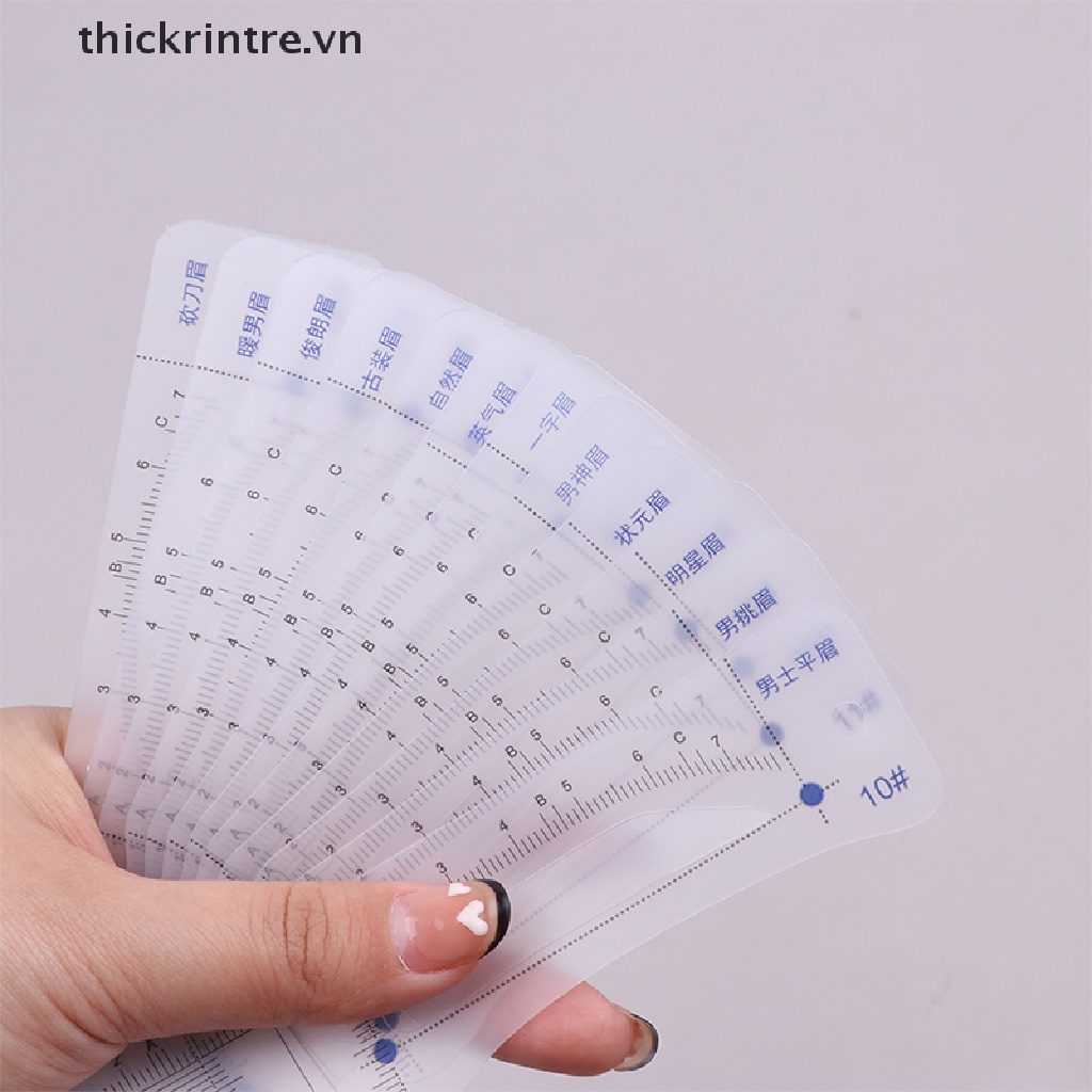 Set 12 Khuôn Kẻ Định Hình Lông Mày Tiện Dụng Chất Lượng Cao
