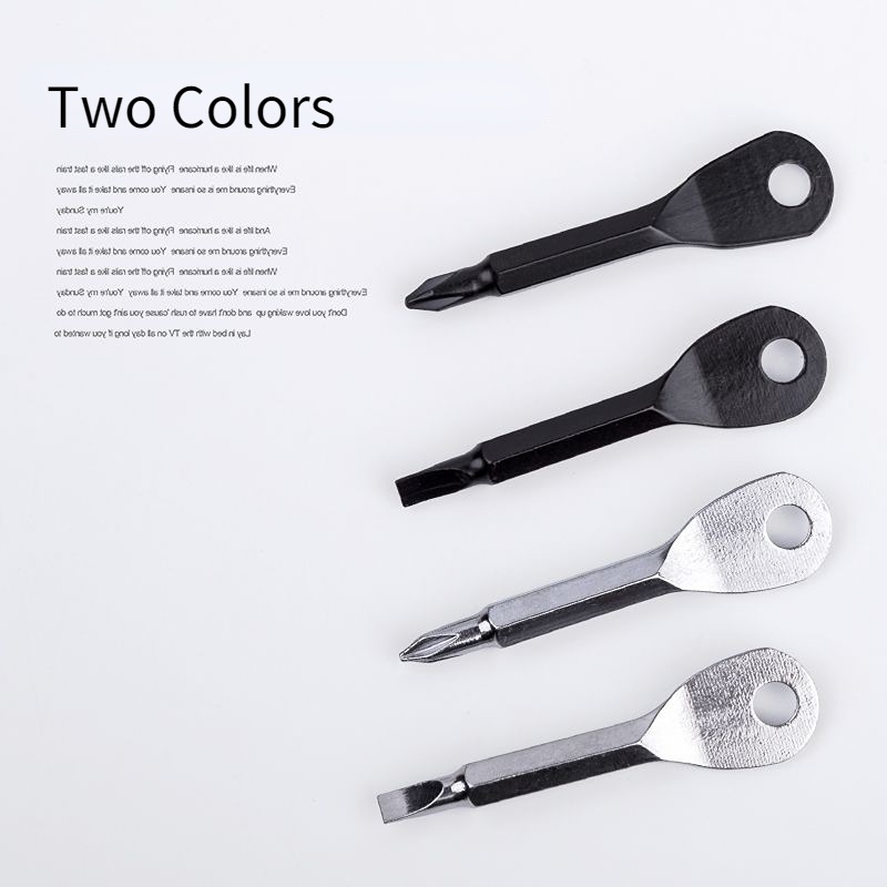 Tuốc Nơ Vít Phillips Mini Bằng Thép Có Rãnh / Móc Khóa Đa Năng
