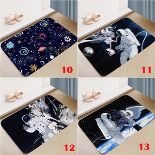 Thảm Cửa Ngoài Không Gian Galaxy Vũ Trụ Phi Hành Gia Hành Tinh Phòng Ngủ Văn Phòng Trang Trí Nhà Cửa Thảm Sàn Chống Trơn Trượt (60x40CM)