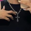 Exhila Vintage Chữ Thập Mặt Dây Chuyền Vòng Cổ Cho Nữ Dây Xích Goth Choker Grunge Trang Sức