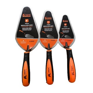 Bay lát gạch đầu tròn 6,7,8 inch Kapusi K-3648, K-3650, K-3652, tay cầm nhựa, dùng làm phẳng bề mặt