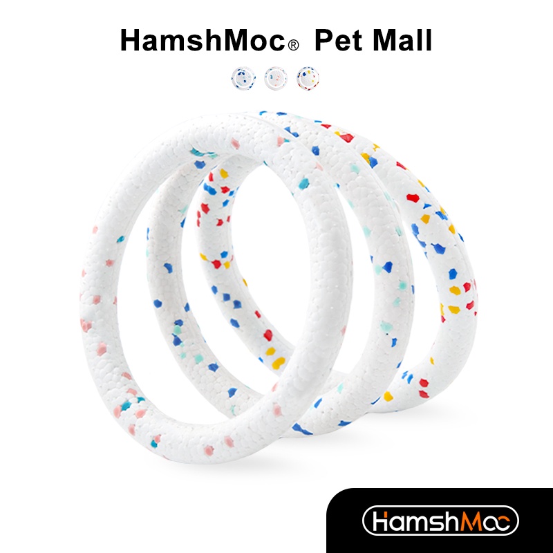 HamshMoc Tương Tác Thú Cưng Cao Su Đồ Chơi Chó Co Giãn Cao Nhai Đồ Chơi Hình Vòng Bền Phao Trên Nước Cho Kẻ Nhai hung hãn Chó Nhỏ Vừa Lớn