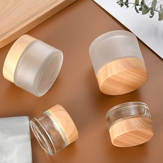 Hộp đựng mỹ phẩm thủy tinh Jay 1PC có nắp đậy cho mẫu trang điểm kem dưỡng da mỹ phẩm