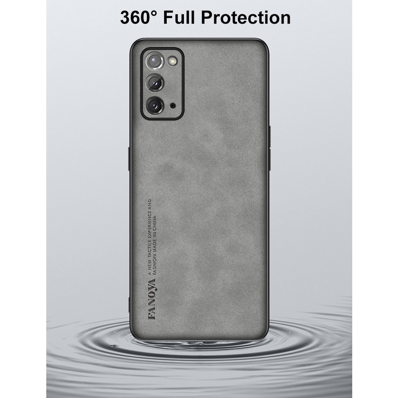Dành Cho Samsung Galaxy Note 20 / Note 20 Ultra 5G Cao Cấp Kinh Doanh Retro Da Cao Su Mềm TPU Ốp Lưng