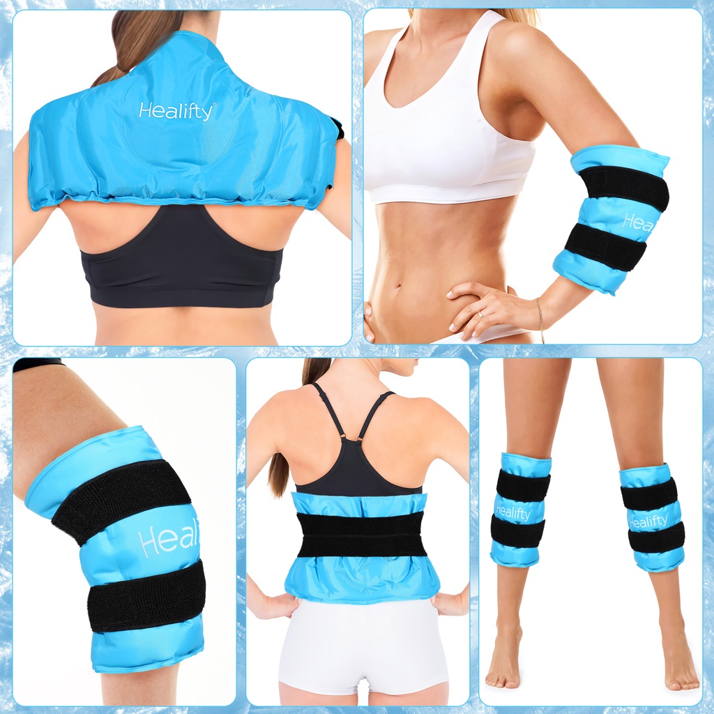 Knee Ice Pack Reusable Gel Ice Wrap Cold and Hot Compress Ice Pack
