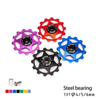 Vòng bi thép YONDR 11T 13T Bộ chuyển đổi trục xe đạp đường trường Bánh xe đạp Vòng bi Derailleur phía sau Pully Hướng dẫn xe đạp Con lăn Bộ ròng rọc Bộ phận truyền động Con lăn Thép Carbon cuộn nóng