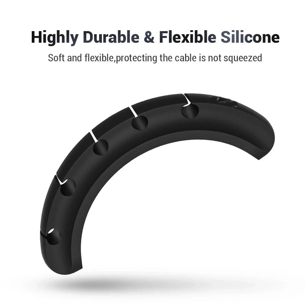 Kẹp Giữ Dây Cáp USB Bằng Silicone Tự Dính Tiện Lợi