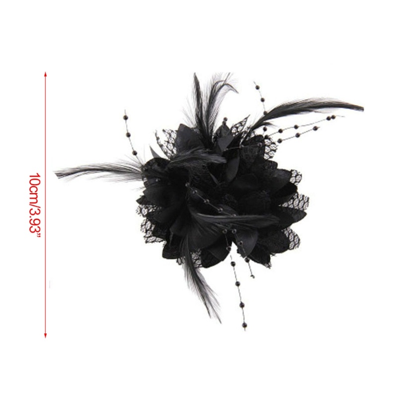 Ppy Hoa Lông Vũ Kẹp Tóc Fascinator Cô Dâu Băng Đô Quấn Tóc Cưới Phụ Kiện Tóc