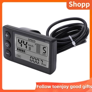 Shopp1 Đồng hồ đo LCD hiển thị xe tay ga điện tử Shopp S866 24V 36V 48V có bảng điều khiển phích cắm SM❤TUA