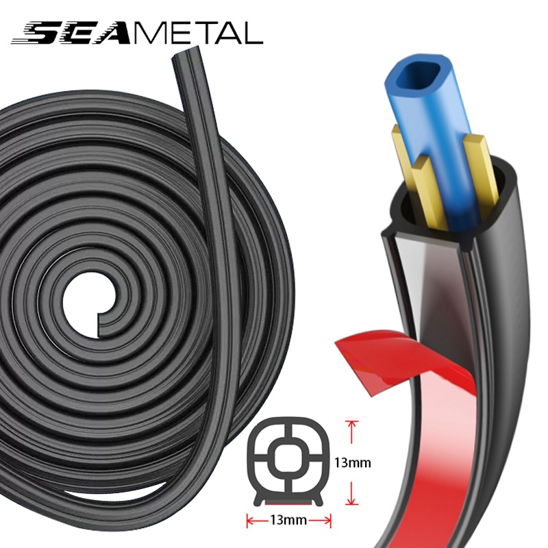 Cuộn dây cao su SEAMETAL dán mép cửa xe hơi hai lớp cách âm chống nước chống bụi 25 / 16 / 5m