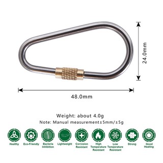 Móc Khóa Carabiner Bằng Titan Dùng Cắm Trại / Leo Núi