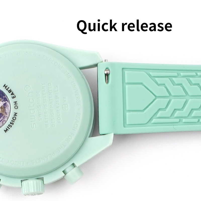 Dây Đeo Đồng Hồ Bằng Silicone 20mm Chống Thấm Nước Dành Cho Omega Swatch Co-branded MoonSwatch
