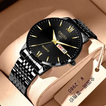 Đồng hồ thép chính hãng Thụy Sĩ Đồng hồ nguyên bản chống nước phát sáng Đồng hồ nam Lịch kép Đồng hồ chuyển động tự động Đồng hồ nam nổi tiếng Đồng hồ đeo tay Dây thép thời trang Đồng hồ đeo tay nam Đ