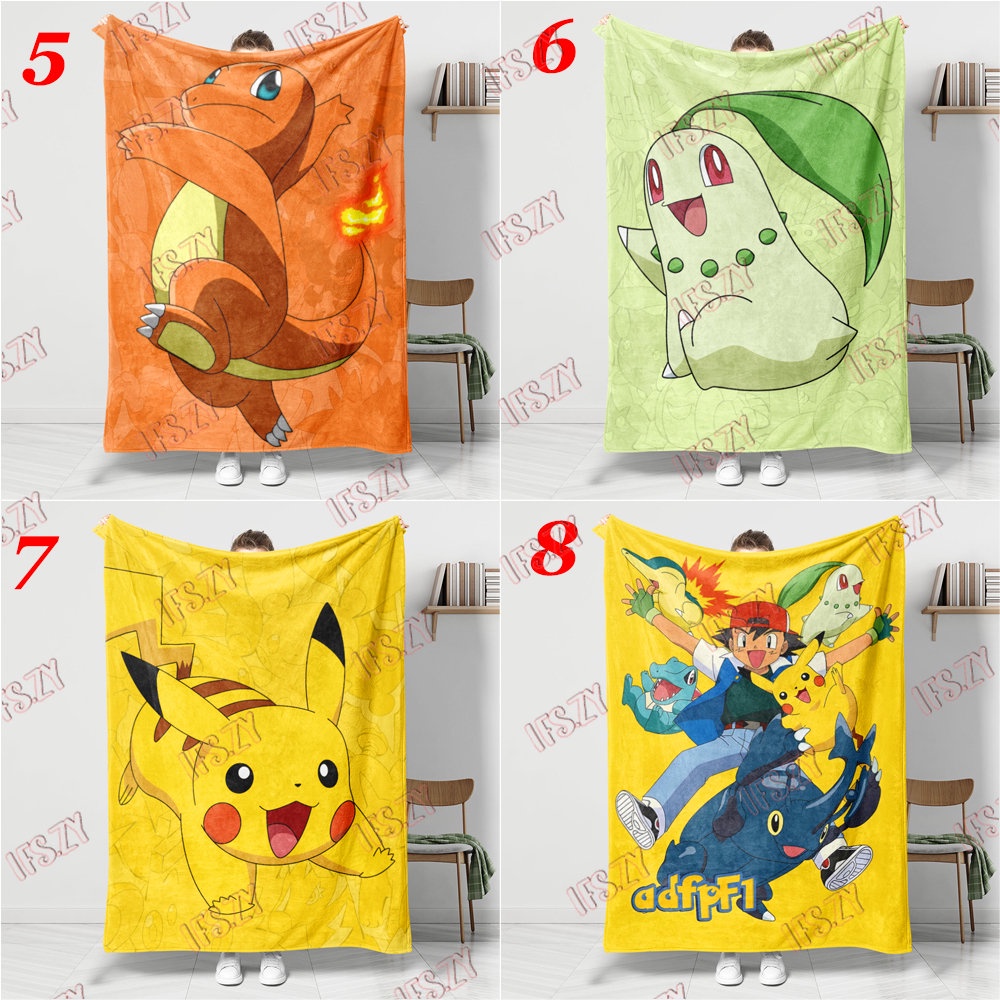 Chăn Bông 4 Kích Thước In Hình pokemon Nhật Bản