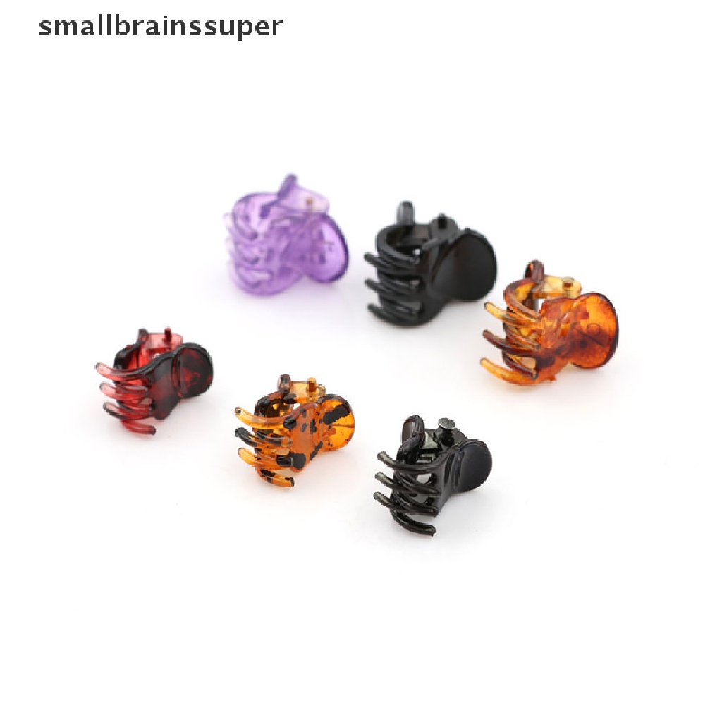 Set 12 Kẹp Tóc Càng Cua Nhỏ Bằng Nhựa Màu Đen