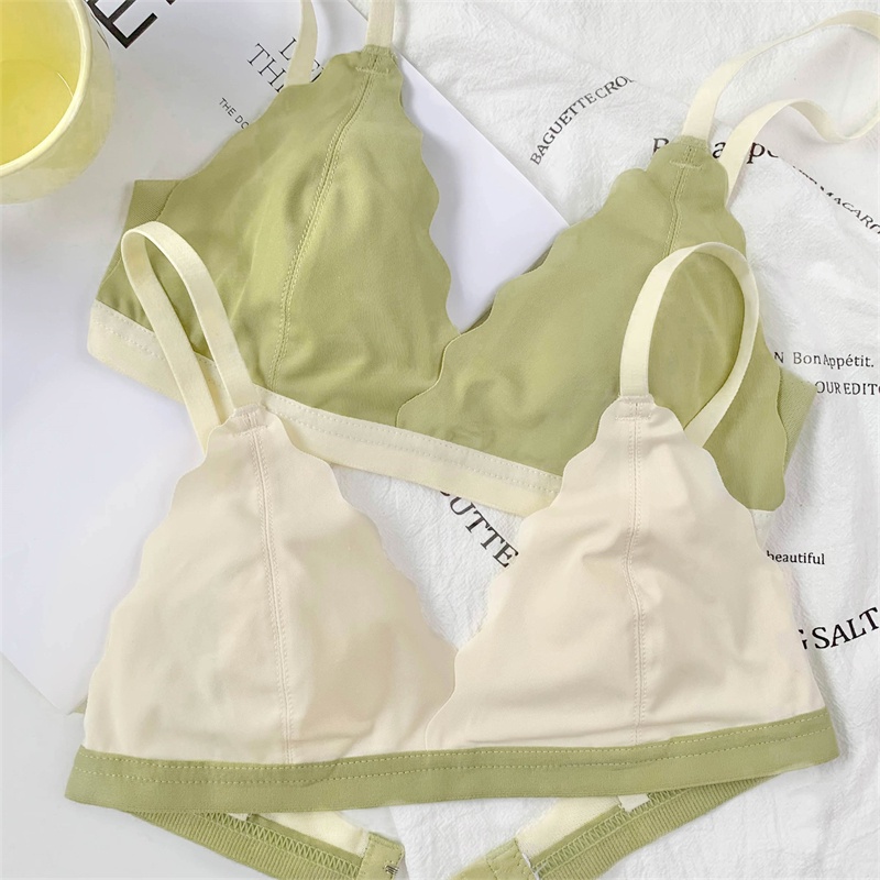 Áo Lót Nâng Ngực Không Gọng Không Đường May Siêu Mỏng Thoải Mái Thiết Kế Tai Thỏ Size 32-38AB Dành Cho Nữ