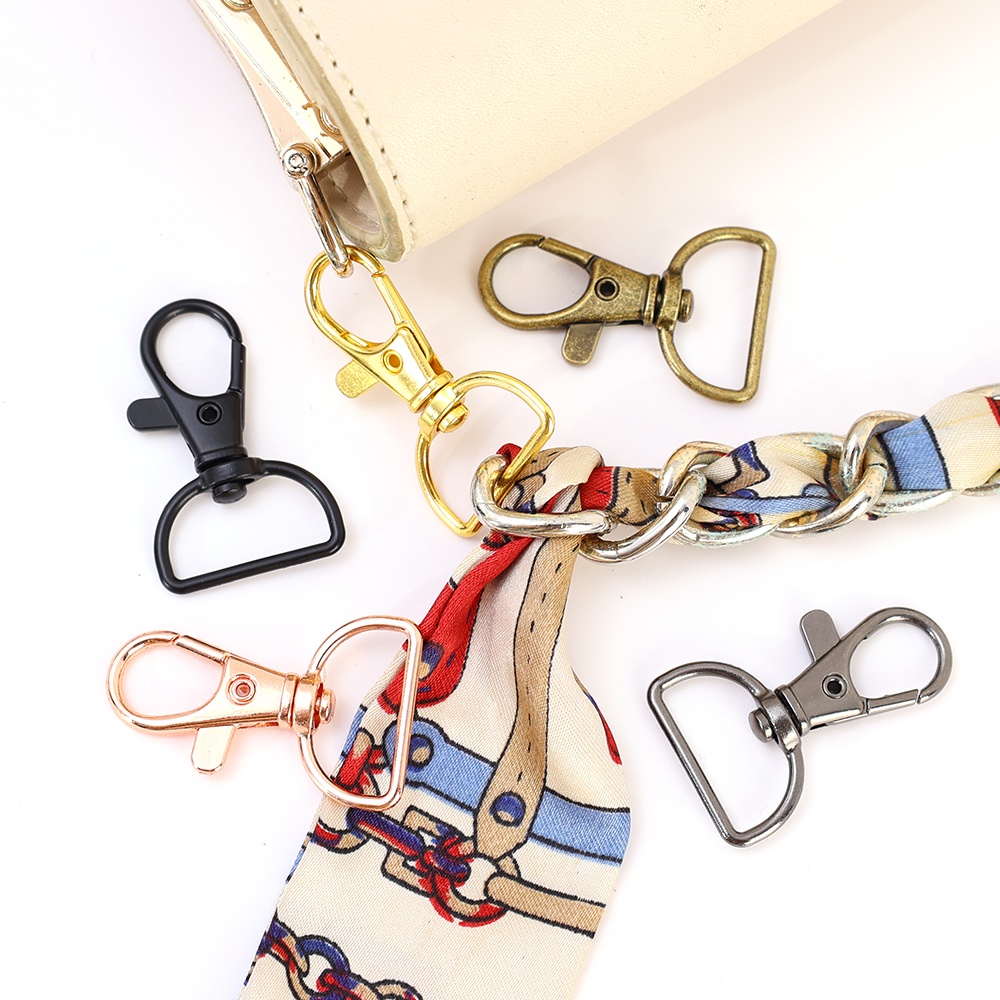 Móc Kẹp / Vòng Xoay Chữ D Bằng Hợp Kim Kẽm Dùng Làm Móc Khóa DIY