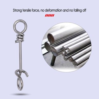 ITRUMPET 50 Cái Đầu nối câu cá bằng thép không gỉ Móc xoay nóng hữu ích