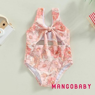 Mg-toddler Bé Gái Mùa Hè Một Mảnh Đồ Bơi Không Tay Hoa / Vỏ In Hình Bộ Đồ Tắm Rỗng