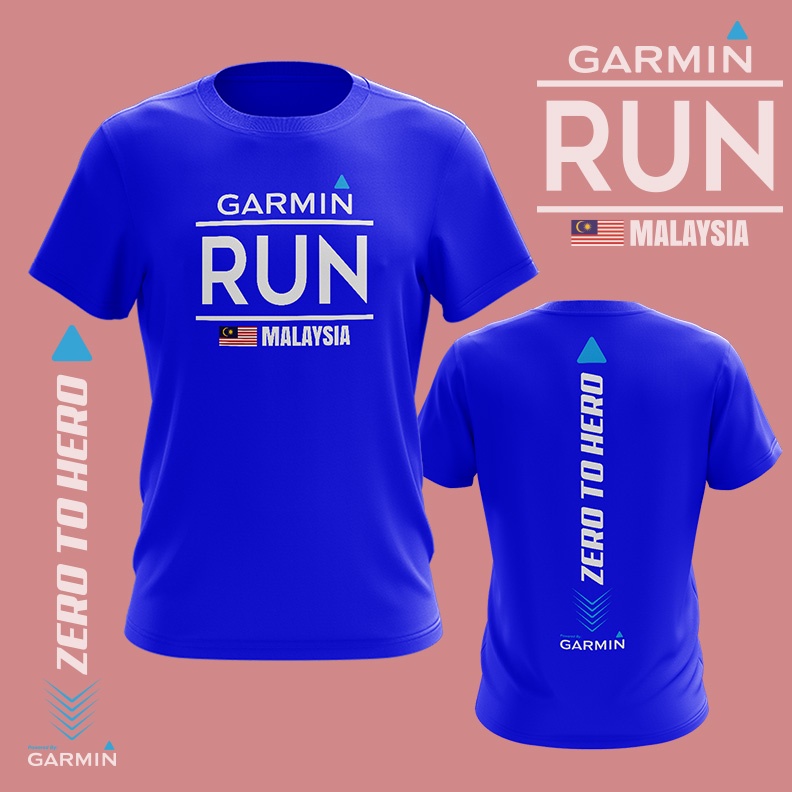 Áo Thun Chạy Bộ Ngoài Trời Thoáng Khí GARMIN RUN MALAYSIA 2023