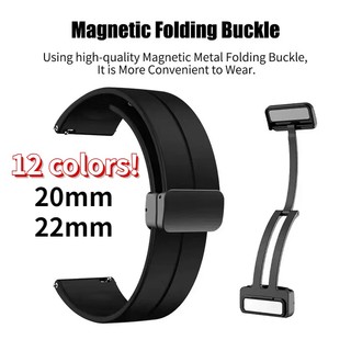 Dây đồng hồ silicone khóa từ tính 18/20/22mm, thay thế thể thao, chống nước, tháo nhanh, phụ kiện đa năng